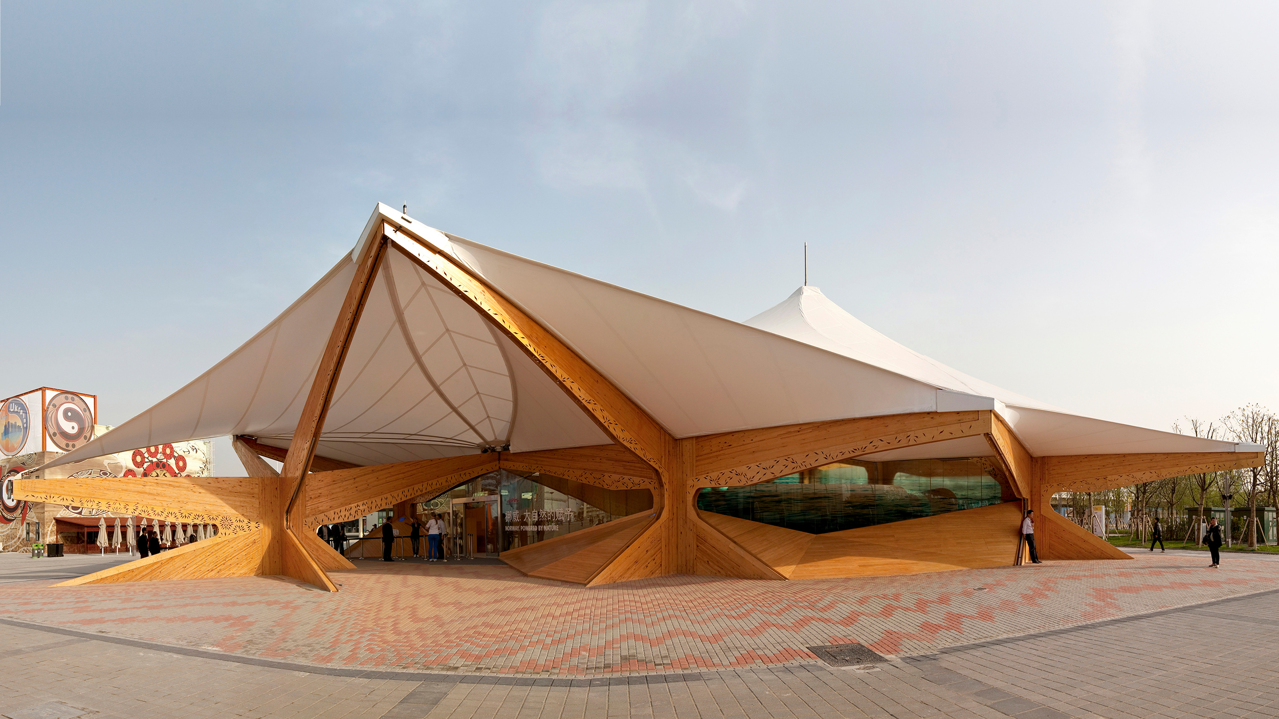 Exterior photo of the Norway Pavilion Expo Shanghai