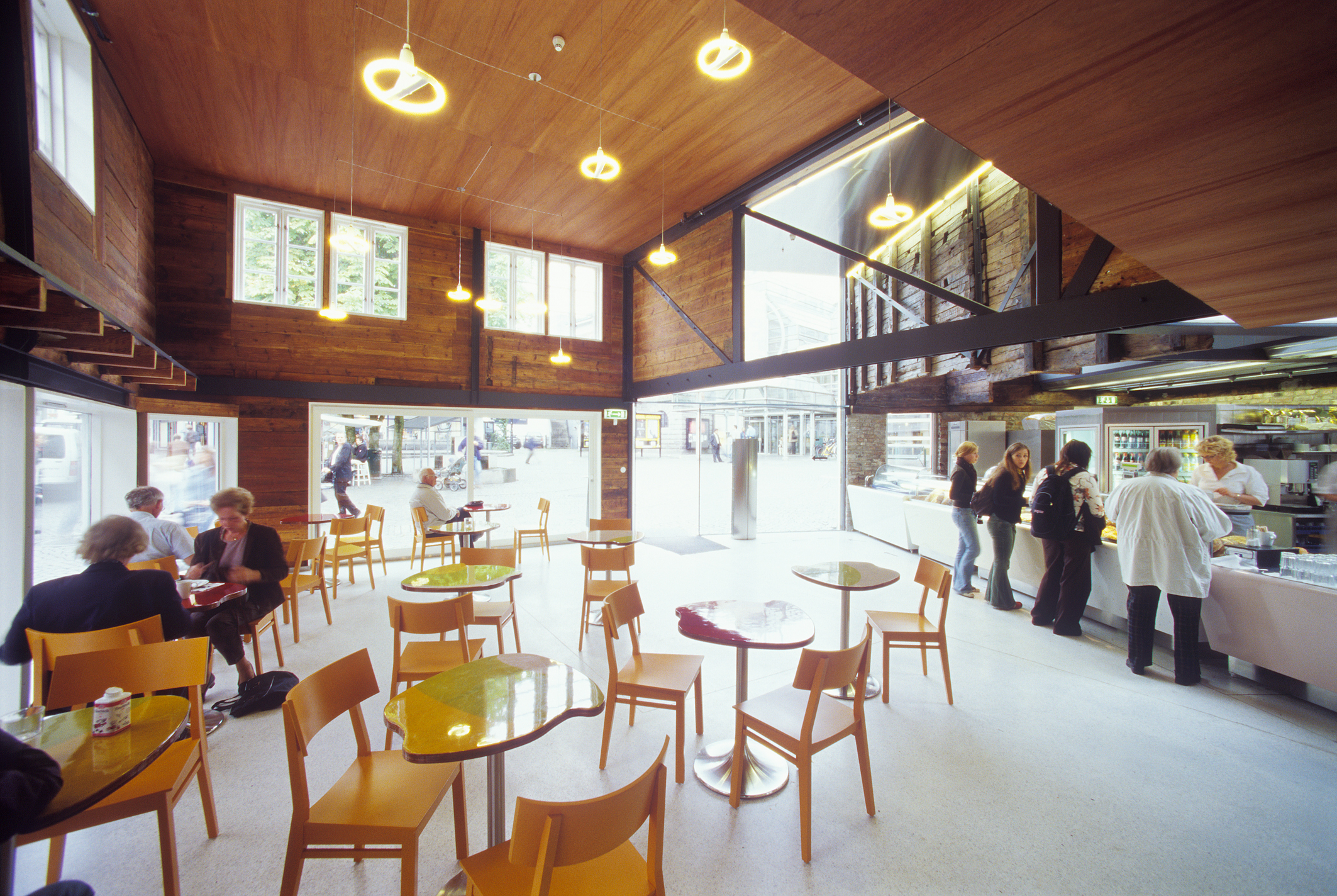 Interior photo of Finn's Bakery by Helen and Hard Architects.