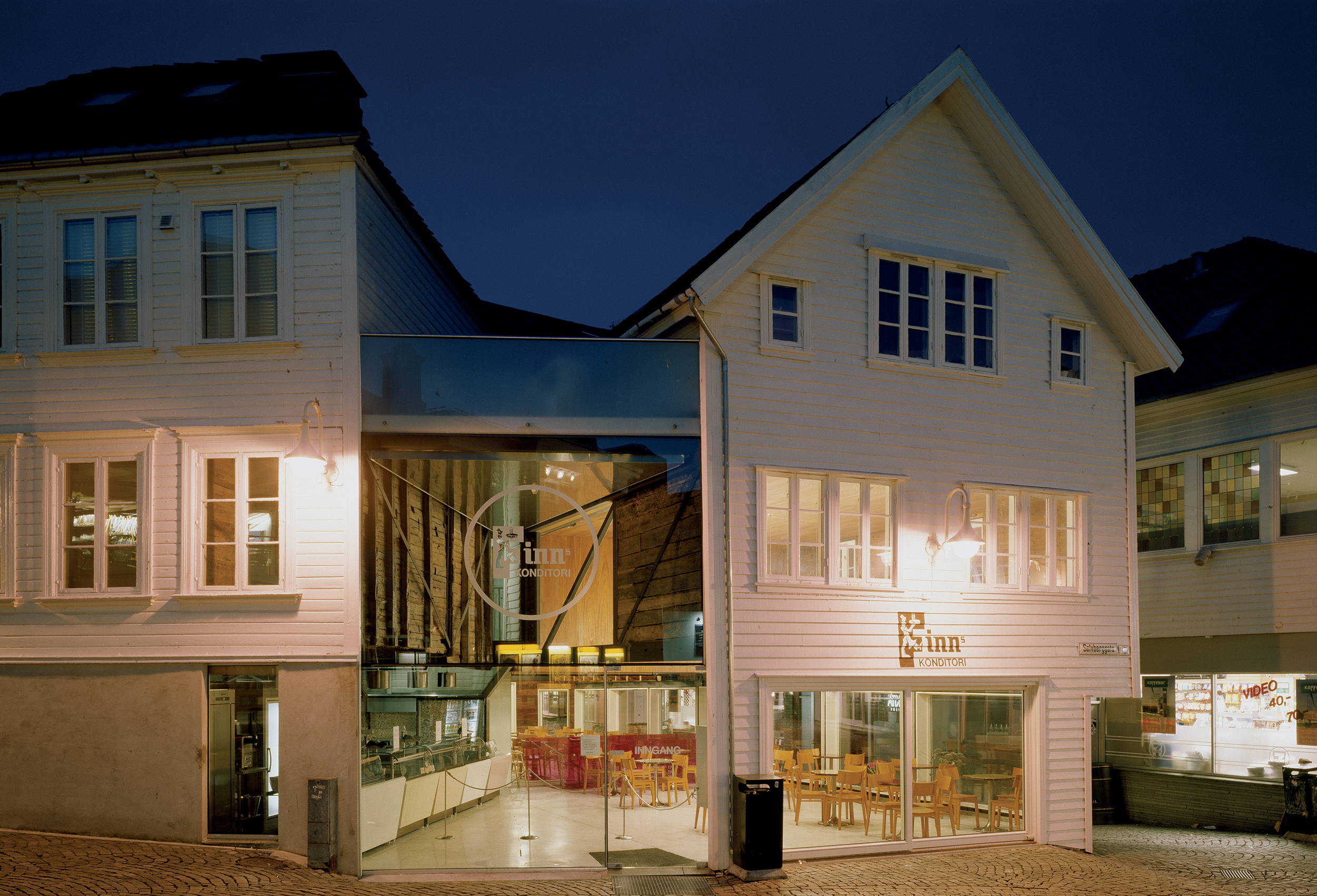 Exterior photo of Finn's Bakery by Helen and Hard Architects.